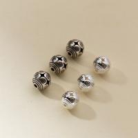 925 Sterling Silver Beads Antique finish DIY Diameter 8 * height 8 mm Approx 1.7mm Sold By PC