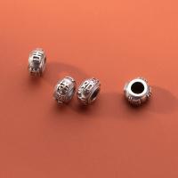 Perlas de espaciador, plata de ley 925, Bricolaje, más colores para la opción, Diameter 6.5 * thickness 3.5 mm, agujero:aproximado 2.9mm, Vendido por UD