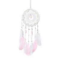 Fashion Dream Catcher Feather with Caddice & Plastic & Iron handmade for home and office white 580mm Sold By PC