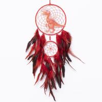 Fashion Dream Catcher Feather with leather cord & Cloth & Iron Animal handmade for home and office 700mm Sold By PC