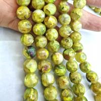 Fluorit Perlen, rund, DIY, gelb, 8mm, verkauft per ca. 38 cm Strang