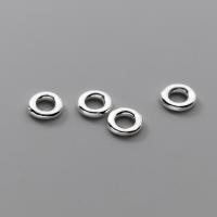 925 Sterling Silver Ring Jump, επιχρυσωμένο, DIY, το χρώμα της πλατίνας, Diameter 8 * thickness 2 * inner diameter 4 mm, Sold Με PC