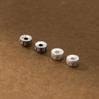 Perlas de espaciador, plata de ley 925, Bricolaje, más colores para la opción, Diameter 5 * height 2.5 mm, agujero:aproximado 1.6mm, Vendido por UD