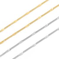 Stainless Steel Necklace Chain 304 Stainless Steel plated & for man Length Approx 17.7 Inch Sold By PC