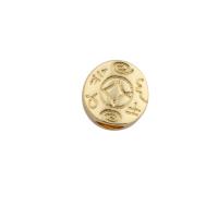Brass Jewelry Beads Flat Round gold color plated fashion jewelry & DIY golden Approx 5mm Sold By PC