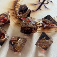 Resin Dice 7 pieces & multifunctional Dice 22mm Sold By Set