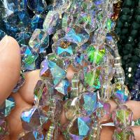Kristal kralen, Plum Blossom, DIY, meer kleuren voor de keuze, 14mm, Ca 48pC's/Strand, Verkocht door Strand