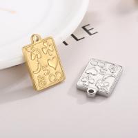Stainless Steel Pendants 304 Stainless Steel Rectangle plated DIY Sold By PC