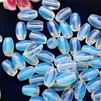 Zee Opaal Kralen, Sea Opal, Drum, DIY, blauw, 7x12mm, Ca 100pC's/Bag, Verkocht door Bag