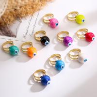 Brass Finger Ring gold color plated fashion jewelry & for woman & enamel nickel lead & cadmium free Internal mm Sold By PC