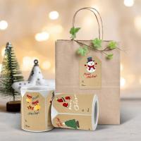 Sticker Paper Adhesive Sticker with Kraft Christmas Design & multifunctional Sold By PC