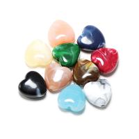 Akryl smykker perler, Heart, sprøjtestøbning, du kan DIY, flere farver til valg, 14x14mm, Ca. 100pc'er/Bag, Solgt af Bag