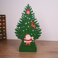 Christmas Decoration Wood with LED light & without battery Sold By PC