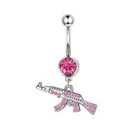 Stainless Steel Belly Ring 304 Stainless Steel & micro pave cubic zirconia & for woman rod width 1.6mm rod length 10mm ball diameter 5mm Sold By PC