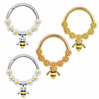 Stainless Steel Nose Piercing Jewelry 304 Stainless Steel with Brass Bee plated Unisex & enamel Sold By PC