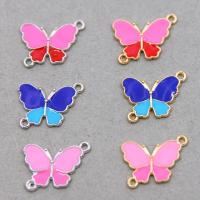 Animal Zinc Alloy Connector Butterfly plated DIY & enamel & 1/1 loop Approx Sold By Bag