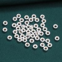 Spacer Beads Jewelry 925 Sterling Silver plated DIY original color Size about 4 * thick about 2 mm Sold By PC