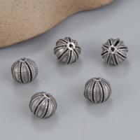 Spacer Beads Jóias, 925 prata esterlina, DIY, cor original, 10mm, vendido por PC