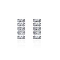 Cubic Zirconia Micro Pave Sterling Silver Earring 925 Sterling Silver fashion jewelry & micro pave cubic zirconia & for woman nickel lead & cadmium free 6mm Sold By Pair