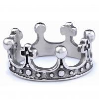 Stainless Steel Finger Ring 304 Stainless Steel Crown polished Unisex original color Sold By PC