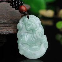 Gemstone Pendants Jewelry Jadeite DIY Pendant size :32-21-5mm Sold By PC