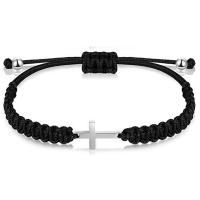Řetěz tkané náramky, Nylon kabel, s 304 Stainless Steel, Nastavitelný & módní šperky, více barev na výběr, Prodáno By PC