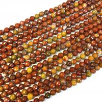 Gemstone Smycken Pärlor, Red Jasper, Rund, polerad, DIY & olika storlek för val, Såld Per Ca 38 cm Strand