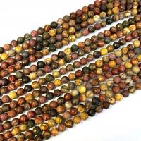 Perles bijoux en pierres gemmes, Pin rouge, Rond, poli, DIY & normes différentes pour le choix, Vendu par Environ 38 cm brin