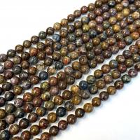 Gemstone Smycken Pärlor, Pietersite, Rund, polerad, DIY & olika storlek för val, Grade A, Såld Per Ca 38 cm Strand