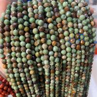 Опаловые бусины, зеленый агат, Круглая, DIY & разный размер для выбора & граненый, разноцветный, Продан через Приблизительно 38 см Strand