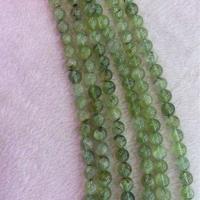 Gemstone šperky Korálky, Prehnite, Kolo, DIY & různé velikosti pro výběr, zelený, Prodáno za Cca 38 cm Strand