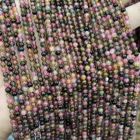 Gemstone Smycken Pärlor, Turmalin, Rund, DIY, blandade färger, 3.70mm, Såld Per Ca 38 cm Strand