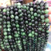 Perles bijoux en pierres gemmes, Rubis en Zoïsite, Rond, DIY & normes différentes pour le choix, couleurs mélangées, Vendu par Environ 38 cm brin