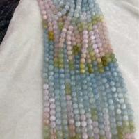 Gemstone šperky Korálky, Morganite, Kolo, DIY & různé velikosti pro výběr, smíšené barvy, Prodáno za Cca 38 cm Strand