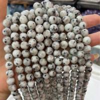 Dragi kamen perle Nakit, Obojen Mramor, Krug, možete DIY & različite veličine za izbor, siv, Prodano Per Približno 38 cm Strand