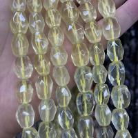 Quartz naturel bijoux perles, quartz citron, pepite, DIY & facettes, Jaune, 12x15mm, Vendu par Environ 38 cm brin