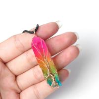 Quartz Gemstone Pendants Clear Quartz with Iron DIY The length is about 12-18mm and the width is about 35-55mm Sold By PC