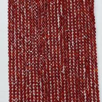 Prirodni Red ahat perle, Red Agate, Krug, možete DIY & različite veličine za izbor, crven, Prodano Per Približno 38-39 cm Strand