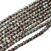 Perles bijoux en pierres gemmes, Pierre d'oeil vert, Rond, poli, DIY & normes différentes pour le choix, Vendu par Environ 38 cm brin