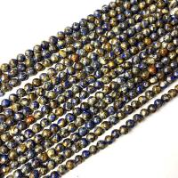 Gemstone smykker perler, Syntetiske Lapis, Runde, poleret, du kan DIY & forskellig størrelse for valg, Solgt Per Ca. 38 cm Strand