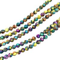 Χάντρες Κοσμήματα πολύτιμος λίθος, Εντύπωση Jasper, Γύρος, γυαλισμένο, DIY & διαφορετικό μέγεθος για την επιλογή, Sold Per Περίπου 38 cm Strand