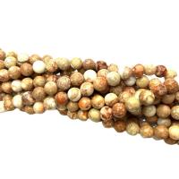 Gemstone Jewelry Beads Impression Jasper Round polished DIY orange Sold Per Approx 38 cm Strand