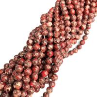 Gemstone smykker perler, Impression Jasper, Runde, poleret, du kan DIY & forskellig størrelse for valg, Vermeil, Solgt Per Ca. 38 cm Strand