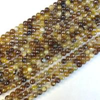 Agat pärlor, Rund, polerad, DIY & olika storlek för val, Såld Per Ca 38 cm Strand