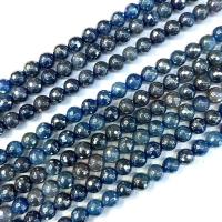 Agat pärlor, Rund, polerad, belagda & DIY & olika storlek för val, blå, Såld Per Ca 38 cm Strand