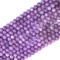 Natural Jade Beads Round DIY purple Sold Per Approx 38 cm Strand
