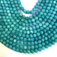 Jade Perlen, rund, DIY & verschiedene Größen vorhanden, blau, verkauft per ca. 38 cm Strang
