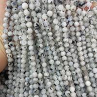 Mjesečev kamen perle, Krug, možete DIY & različite veličine za izbor, miješana boja, Prodano Per Približno 38 cm Strand