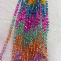 Fashion Glass Beads Polygon DIY & faceted mixed colors Sold Per Approx 38 cm Strand