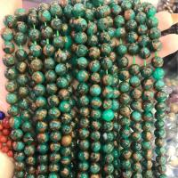 Gemstone Jewelry Beads Cloisonne Stone Round DIY green Sold Per Approx 38 cm Strand